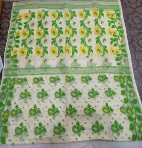 Traditional Jamdani Handloom Cotton Saree by Bharati Textile