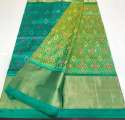 Pure Kanchipura Ikat Silk Saree  thumb 1