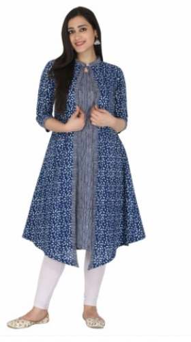 Blue Cotton Kurta by Kannahi