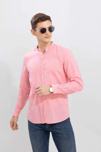 AYERS-MENS SHIRT-LIGHT PINK by LOZBEE