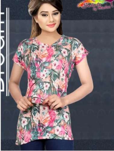 Floral Printed Top for Ladies by Muskan Textile