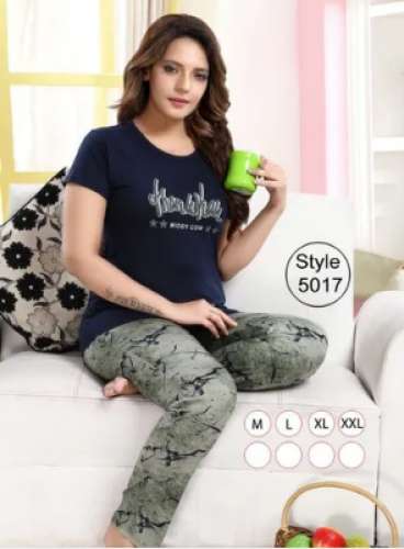 Ladies Cotton Print Night Suit
