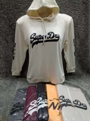 Regular wear Girls Hooded T shirt 