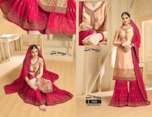 Heavy Wedding Wear Sharara Suit by Ghunghat by F3Fashion