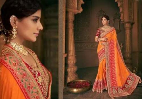 Wedding wear Embroidered Saree by Virasat Kekee by F3Fashion