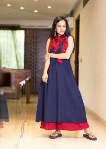 Party wear Double Layered Anarkali  Kurti  by Ambraee