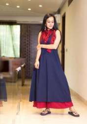 Party wear Double Layered Anarkali  Kurti 