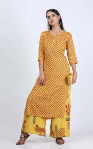 Fancy Women Kurti With palazzo Pant by Kaina Creations