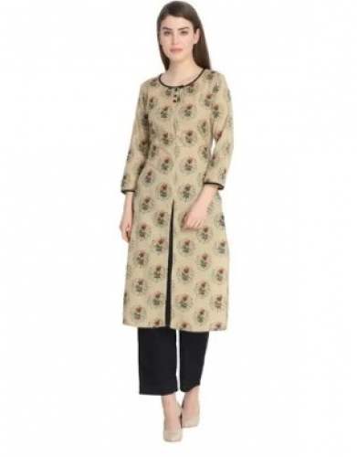 Front Slit Kurti With Pant Set  by Kaina Creations