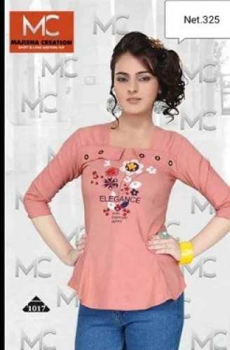 Peach Color Western Top for Girls  by Majisha Creation