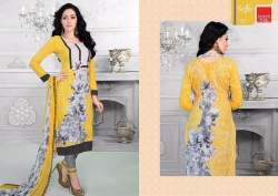 Yellow Printed Cotton Suits