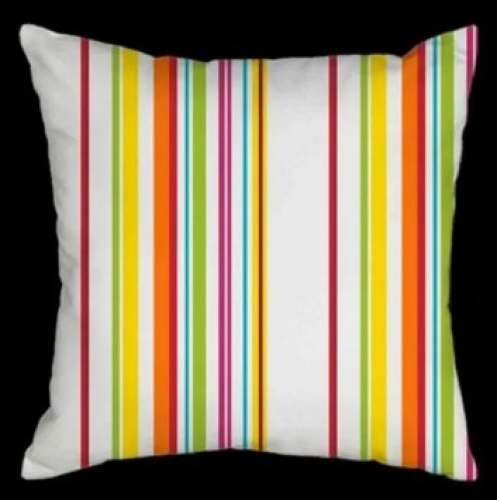 Linen Striped Cushion Cover  by Velava Fashion Textile