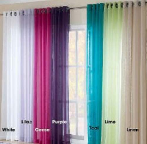 Plain Window Voile Curtain by Moohaambika Home Furnishing