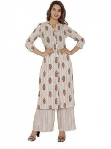 Jaipuri Cotton Kurti Palazo Set 