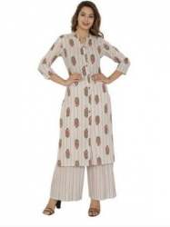 Jaipuri Cotton Kurti Palazo Set 