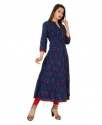 long-cotton-blue-handloom-kurtis
