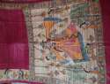 Beautiful Hand Printed Madhubani Silk Sarees thumb 2