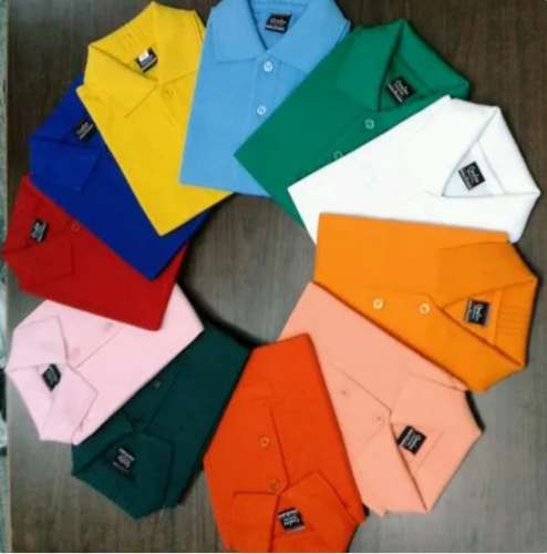 kids School uniform Plain Collar T Shirt by Marudhar Apparels