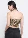 Animal Print Halter Neck Tube Crop Top thumb 1