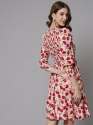 Floral Print Puff Sleeve Smocked Fit Frock Dress  thumb 2