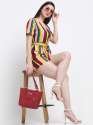 Multicolored Striped Wrap-Style Jumpsuit thumb 1