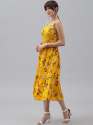 Party wear Yellow Frill Midi Dress  thumb 2