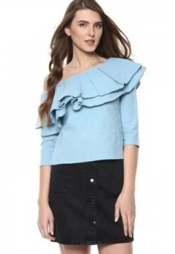 Ruffle Designer Off Shoulder Top 