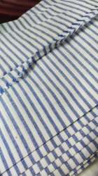 New Cotton Plain White And Blue Fabric
