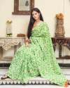 Hand Printed Mul Cotton Saree For Ladies thumb 1