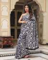 Hand Printed Mul Cotton Saree For Ladies thumb 2