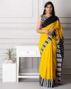 Mul Cotton Hand Printed Saree For Ladies thumb 1