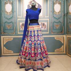 New Collection Blue Lehenga Choli For Women