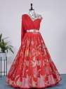 New Collection Georgette Red Lehenga Choli
