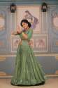 New Green Georgette Embroidery Lehenga Choli