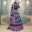 New Navy Blue Italian Silk Lehenga Choli