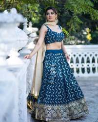 Sequence Embroidery Work Georgette Lehenga Choli