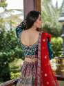 Divine Green Color Bridal Lehenga  thumb 1