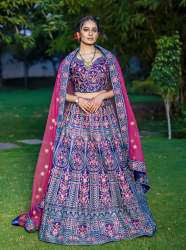 Navy Blue Bridal Lehenga