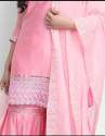  Embroidered Chanderi Sharara Set
