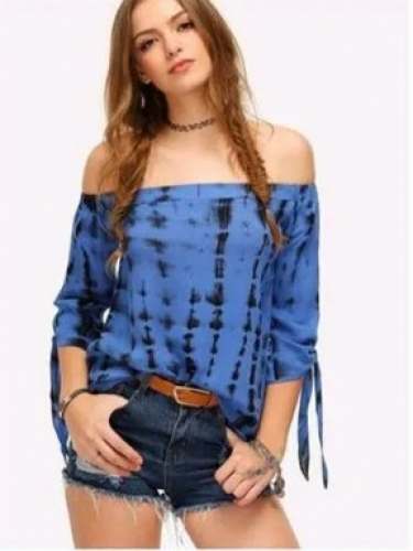 Off Shoulder Rayon Western Top  by A K Fashion Fabric