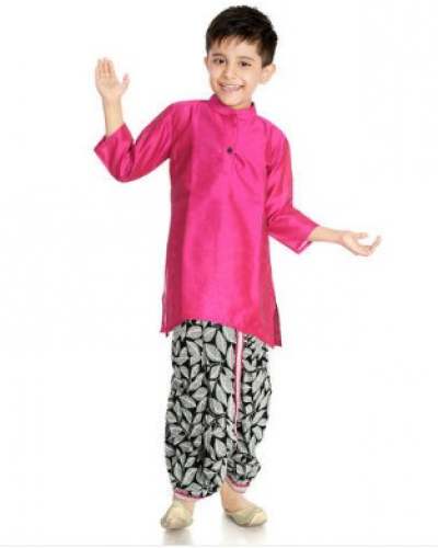 Silk Dhoti Kurta Set for Kids Boys 