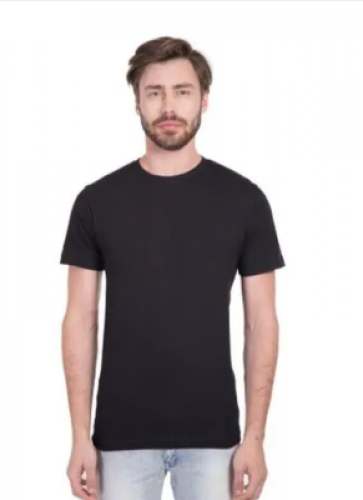 Black Round Neck T-Shirt by TSHIRTWALA by Tshirtwala Fashion LLP