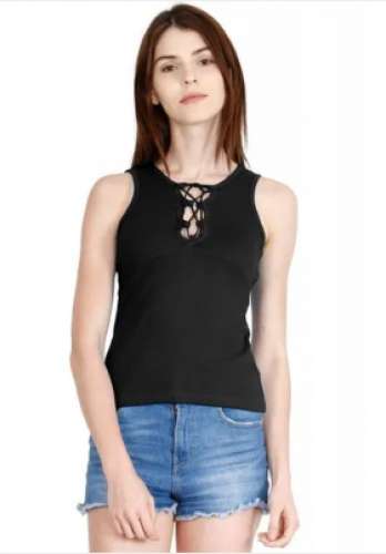 Ladies Black Tank Top