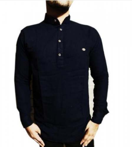 Men Black Plain Shirt by Rider Fashion