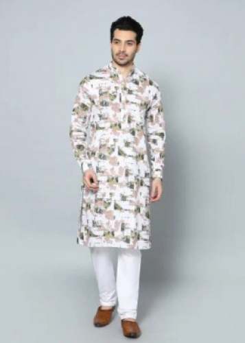 Festive Wear Mens printed Kurta  by khushi Entrprise