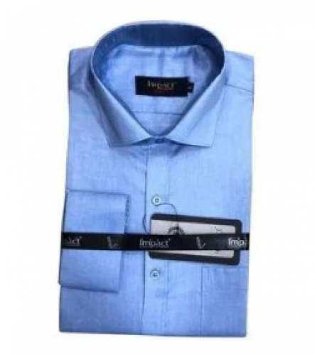 Collar Neck Plain Cotton Shirt 