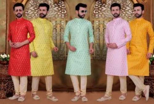 Festive Wear Mens Magic Printed Kurta 