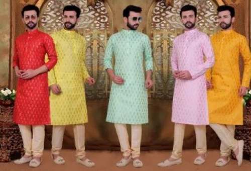 Festive Wear Mens Magic Printed Kurta  by P M Apparels