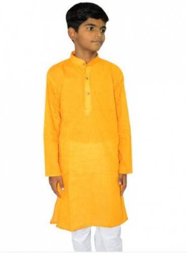 Kids Boys Plain Kurta Set  by Bharat Fashion