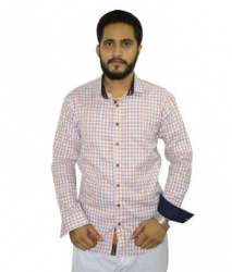 Small Checks Cotton Mens Shirt 